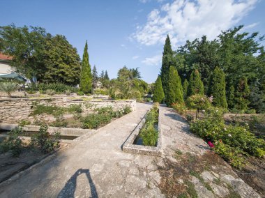 Bulgaristan 'ın Dobrich bölgesinin Balchik kentindeki Botanik Bahçesi' nin inanılmaz manzarası