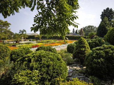 Bulgaristan 'ın Dobrich bölgesinin Balchik kentindeki Botanik Bahçesi' nin inanılmaz manzarası