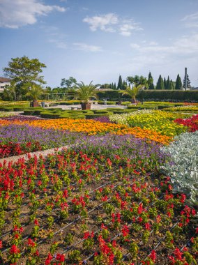 Bulgaristan 'ın Dobrich bölgesinin Balchik kentindeki Botanik Bahçesi' nin inanılmaz manzarası