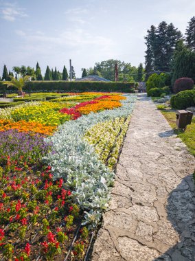 Bulgaristan 'ın Dobrich bölgesinin Balchik kentindeki Botanik Bahçesi' nin inanılmaz manzarası