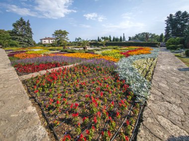 Bulgaristan 'ın Dobrich bölgesinin Balchik kentindeki Botanik Bahçesi' nin inanılmaz manzarası