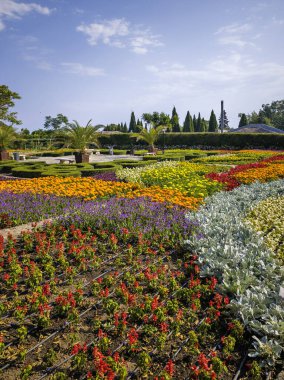 Bulgaristan 'ın Dobrich bölgesinin Balchik kentindeki Botanik Bahçesi' nin inanılmaz manzarası