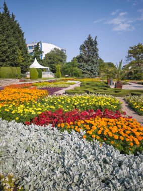 Bulgaristan 'ın Dobrich bölgesinin Balchik kentindeki Botanik Bahçesi' nin inanılmaz manzarası