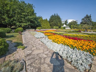 Bulgaristan 'ın Dobrich bölgesinin Balchik kentindeki Botanik Bahçesi' nin inanılmaz manzarası