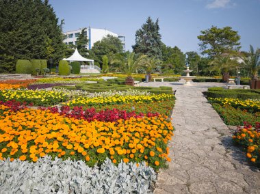 Bulgaristan 'ın Dobrich bölgesinin Balchik kentindeki Botanik Bahçesi' nin inanılmaz manzarası