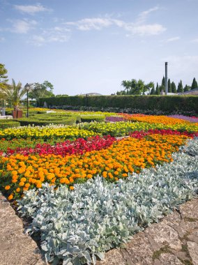 Bulgaristan 'ın Dobrich bölgesinin Balchik kentindeki Botanik Bahçesi' nin inanılmaz manzarası
