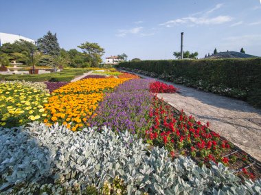 Bulgaristan 'ın Dobrich bölgesinin Balchik kentindeki Botanik Bahçesi' nin inanılmaz manzarası