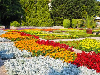 Bulgaristan 'ın Dobrich bölgesinin Balchik kentindeki Botanik Bahçesi' nin inanılmaz manzarası