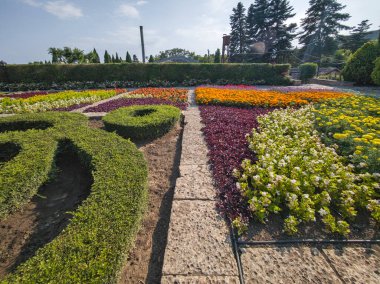 Bulgaristan 'ın Dobrich bölgesinin Balchik kentindeki Botanik Bahçesi' nin inanılmaz manzarası