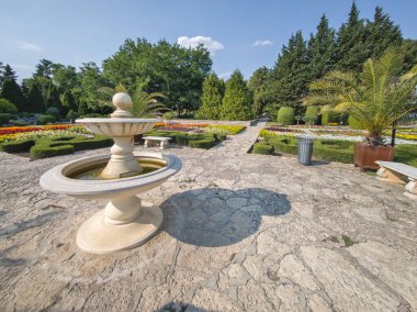 Bulgaristan 'ın Dobrich bölgesinin Balchik kentindeki Botanik Bahçesi' nin inanılmaz manzarası