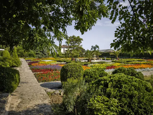 Bulgaristan 'ın Dobrich bölgesinin Balchik kentindeki Botanik Bahçesi' nin inanılmaz manzarası