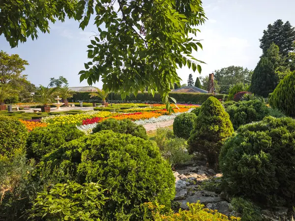 Bulgaristan 'ın Dobrich bölgesinin Balchik kentindeki Botanik Bahçesi' nin inanılmaz manzarası