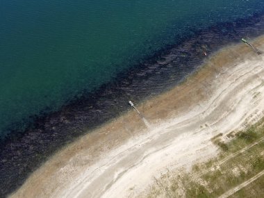 Bulgaristan 'ın Pazardzhik bölgesinin Batak Baraj Havalimanı manzarası