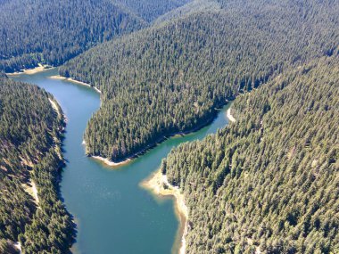 Toshkov Chark Reservoir 'in Hava Arazisi, Pazardzhik Bölgesi, Bulgaristan