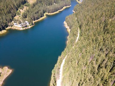 Toshkov Chark Reservoir 'in Hava Arazisi, Pazardzhik Bölgesi, Bulgaristan