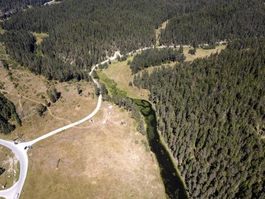 Aerial Summer view of Beglika Reservoir, Pazardzhik Region, Bulgaria