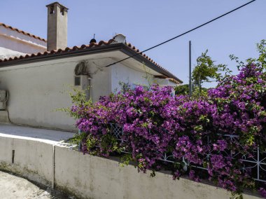 Eski Skiathos, Sporades, Thessaly, Yunanistan 'ın muhteşem manzarası