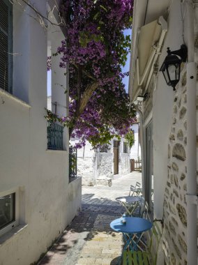 Eski Skiathos, Sporades, Thessaly, Yunanistan 'ın muhteşem manzarası