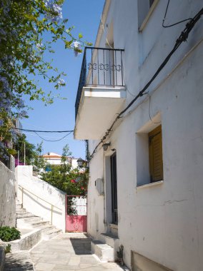 Eski Skiathos, Sporades, Thessaly, Yunanistan 'ın muhteşem manzarası