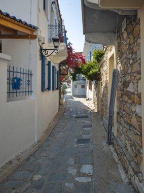 Eski Skiathos, Sporades, Thessaly, Yunanistan 'ın muhteşem manzarası