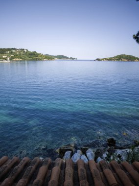Eski Skiathos, Sporades, Thessaly, Yunanistan 'ın muhteşem manzarası
