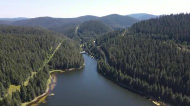 Aerial Summer view of Beglika Reservoir, Pazardzhik Region, Bulgaria