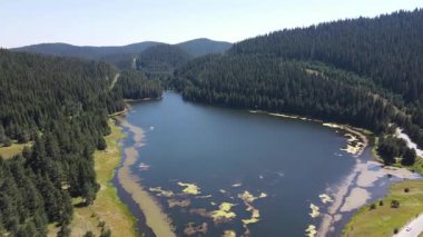 Aerial Summer view of Beglika Reservoir, Pazardzhik Region, Bulgaria