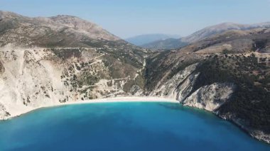 Myrtos Sahili, Cephalonia, İyon Adaları, Yunanistan
