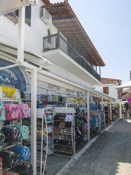 Skiathos, Sporades, Thessaly, Yunanistan 'ın Eski Kasabası' nın Hayret Veren Manzarası