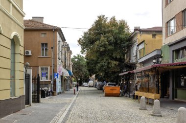 PLOVDIV, BULGARIA - 25 Eylül 2025: Bulgaristan 'ın Plovdiv kentinin merkezinin şaşırtıcı Panoraması