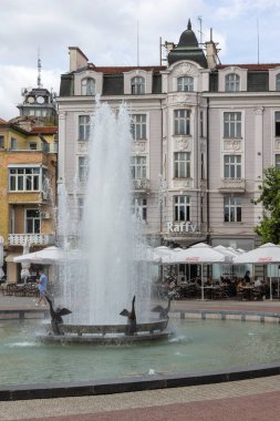 PLOVDIV, BULGARIA - 25 Eylül 2025: Bulgaristan 'ın Plovdiv kentinin merkezinin şaşırtıcı Panoraması