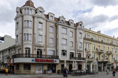 PLOVDIV, BULGARIA - 25 Eylül 2025: Bulgaristan 'ın Plovdiv kentinin merkezinin şaşırtıcı Panoraması