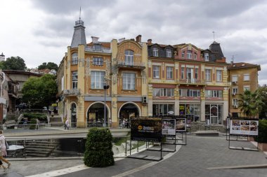 PLOVDIV, BULGARIA - 25 Eylül 2025: Bulgaristan 'ın Plovdiv kentinin merkezinin şaşırtıcı Panoraması