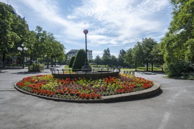 LAUSANNE, SWitzERLAND - 18 Haziran 2023: Tipik Lozan şehri, Vaud Kantonu, İsviçre