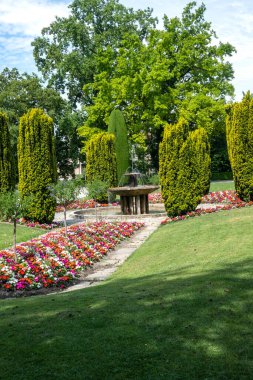 LAUSANNE, SWitzERLAND - 18 Haziran 2023: Tipik Lozan şehri, Vaud Kantonu, İsviçre