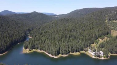 Toshkov Chark Reservoir 'in Hava Arazisi, Pazardzhik Bölgesi, Bulgaristan