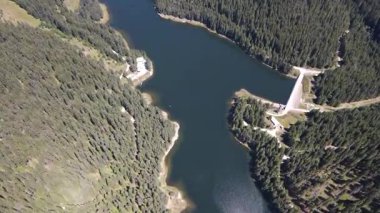 Toshkov Chark Reservoir 'in Hava Arazisi, Pazardzhik Bölgesi, Bulgaristan
