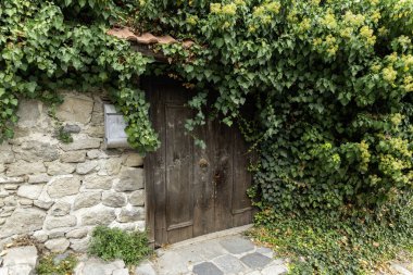 Typical street and houses at The old town of city of Plovdiv, Bulgaria