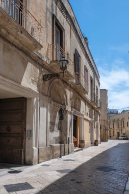 LECCE, İtalya - 12 Mayıs 2024: İtalya 'nın Apulia Bölgesi' ndeki Eski Lecce kasabasının muhteşem manzarası