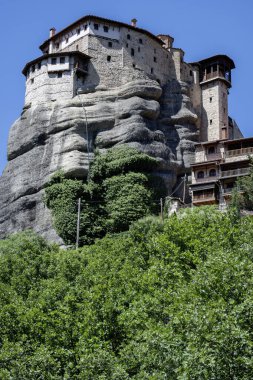 Meteora Manastırları, Teselya, Yunanistan 'ın Bahar Panoramik Manastırı