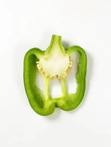 Thin Slice Green Bell Pepper Cross Section Royalty Free Stock Photos