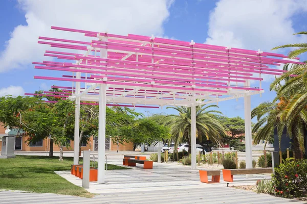 Oranjestad Aruba July 2022 Gerrit Rietveld Park Wilhelminastraat Downtown Oranjestad — Stock Photo, Image