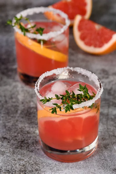 Roze Pamola Met Rode Grapefruit Tequila Rode Grapefruit Voegt Perfecte — Stockfoto