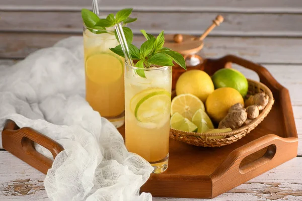 Incredible lavender lemonade. It\'s sweetened and flavored with homemade lavender honey syrup to make it healthier and tastier. Refreshing organic non-alcohol cocktail.