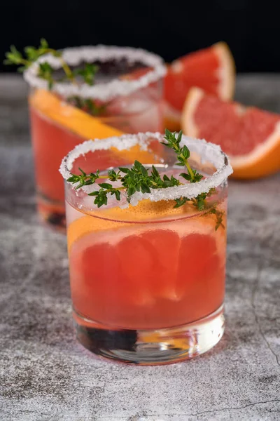 Pink Paloma Red Grapefruit Tequila Red Grapefruit Adds Perfect Amount — Foto Stock