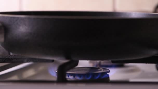 Prepare Curd Filling Thin Pancakes Honey Raisins One Part Recipe — Stock Video
