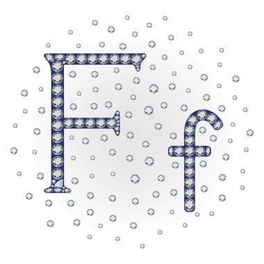 Büyük harf ve küçük harf İngiliz dili tasarımcısı alfabesi değerli taş stili, vektör illüstrasyonu. Markalaşma, logolar, tipografi, mücevher tasarımı ve prim projeleri için uygundur