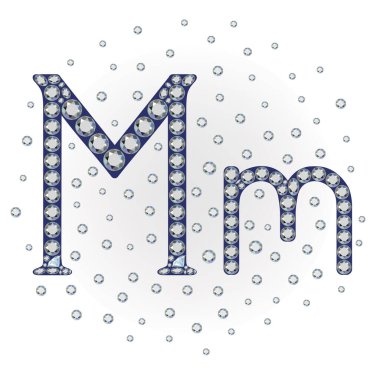 Büyük harf ve küçük harf İngiliz dili tasarımcısı alfabesi değerli taş stili, vektör illüstrasyonu. Markalaşma, logolar, tipografi, mücevher tasarımı ve prim projeleri için uygundur