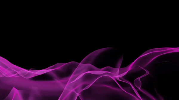 Абстрактні Хвилі Прозорої Барвистої Енергії Чорному Тлі Ілюстрація Рендеринг — стокове фото