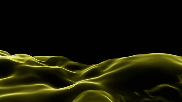 Abstrakte Wellen Transparenter Farbenfroher Energie Auf Schwarzem Hintergrund Illustration Rendering — Stockfoto